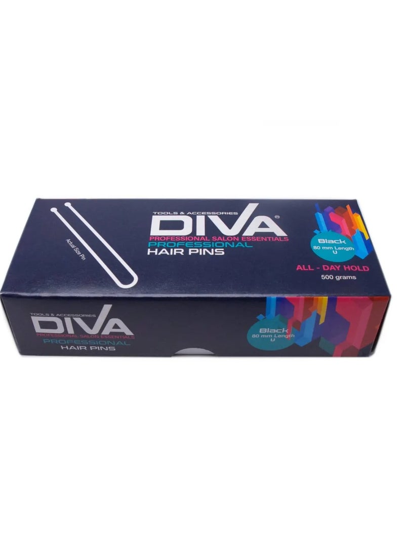 Diva Regular Hair Pins - 500g, TK125, Professional Styling and Securing - Image 2