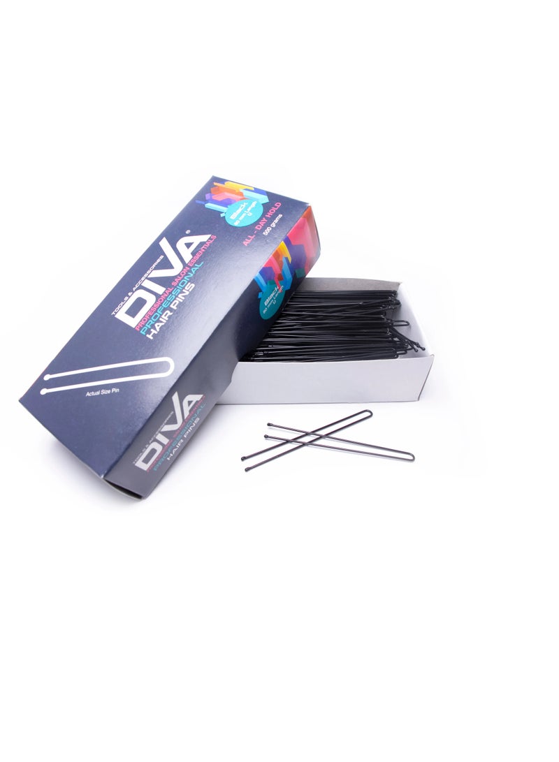 Diva Regular Hair Pins - 500g, TK125, Professional Styling and Securing - Image 1