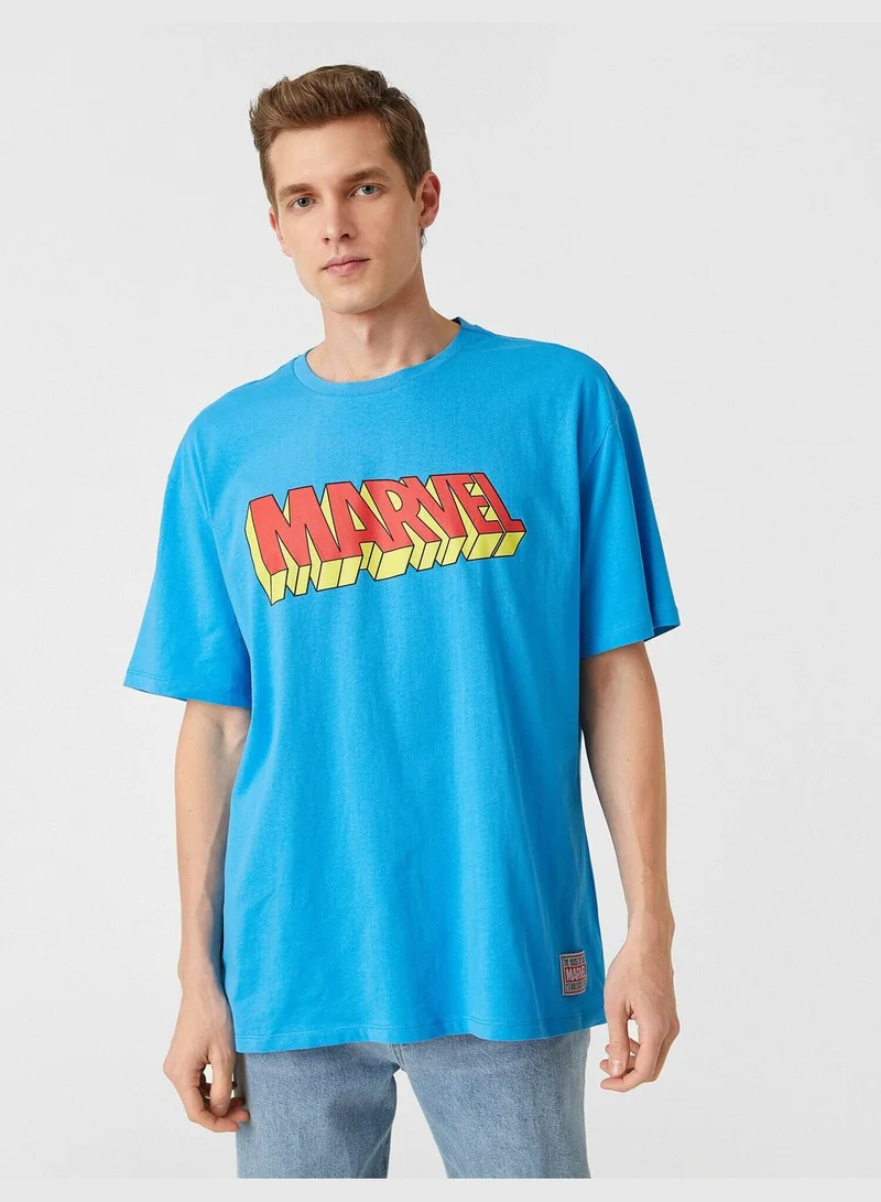 KOTON Marvel Oversized T-Shirt Licensed Printed