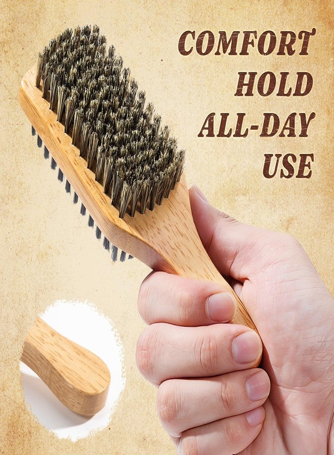 SIMPOR 2PCS Double Sided Boar Bristle Hair Brush Set, 2-in-1 Hair Brush with Dual-Teeth Comb for Men, Firm and Soft Bristles with Wooden Handle for Thick, Curly, Detangling, Smoothing - Image 4