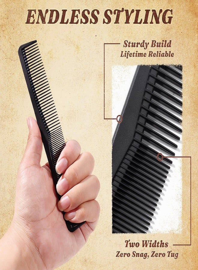 SIMPOR 2PCS Double Sided Boar Bristle Hair Brush Set, 2-in-1 Hair Brush with Dual-Teeth Comb for Men, Firm and Soft Bristles with Wooden Handle for Thick, Curly, Detangling, Smoothing - Image 5