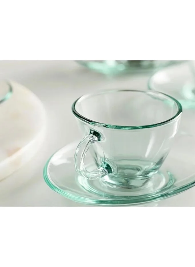 Paşabahçe 98396 Glass 4-Piece Aware 230CC Asymmetric Penguin Tea Nescafe Cup Set