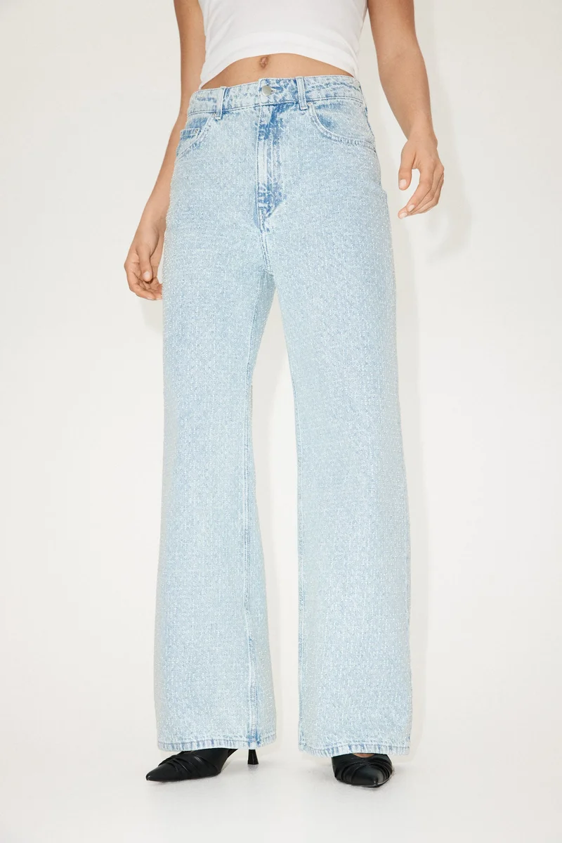 H&M Bouclé denim jeans