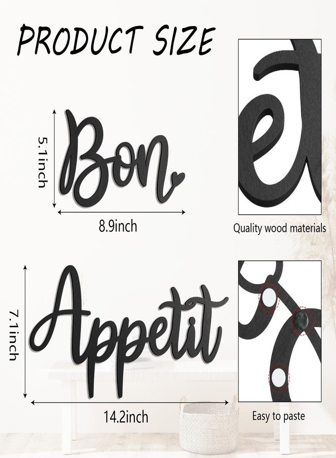 OYEFLY Bon Appetit Wall Décor,Dining Room Cooking Hanging Signs (style 1) - Image 2