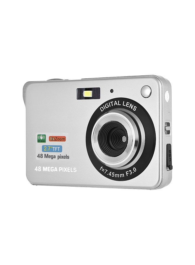 Generic Portable 1080P Digital Camera Video Camcorder 48MP Anti-shake 8X Zoom 2.7 Inch LCD Screen Face Detact Smile Capture Built-in Lithium Battery with Carry Bag Wrist Strap for Kids Teens  - Image 1
