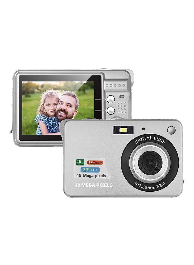 Generic Portable 1080P Digital Camera Video Camcorder 48MP Anti-shake 8X Zoom 2.7 Inch LCD Screen Face Detact Smile Capture Built-in Lithium Battery with Carry Bag Wrist Strap for Kids Teens  - Image 3
