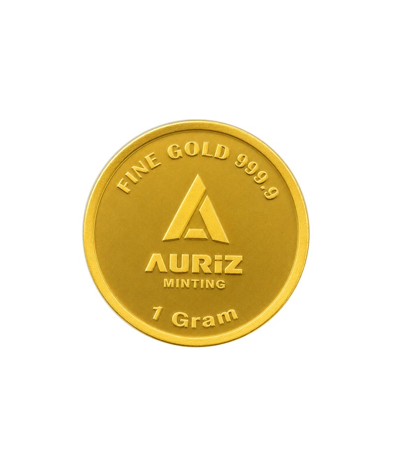 AURIZ MINTING Rizan Jewellery - Auriz Minting 1Gm 24K Gold Coin Flower Design - Image 4