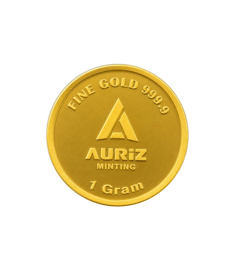 AURIZ MINTING Rizan Jewellery - Auriz Minting 1Gm 24K Gold Coin Flower Design - Image 4