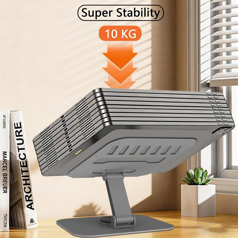 TAPMEI Larger Metal Tablet Stand, Adjustable 360Â° Rotation Tablet Holder Compatible with 4-16" Tablet Such as iPad Pro Air, iPad mini, Tab S10 Ultra, Grey - Image 4