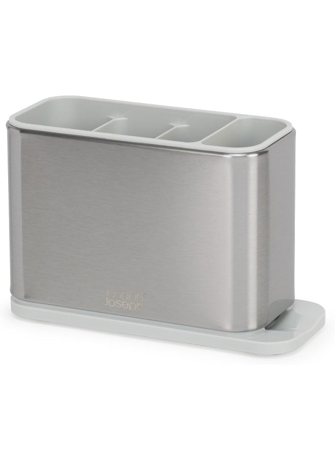 Joseph Joseph Joseph Joseph Surface Kitchen Sink Cutlery Drainer, Utensil Cutlery And Kitchen Gadgets Holder With Draining Base, Kitchen Storage, Stainless Steel  - Image 2