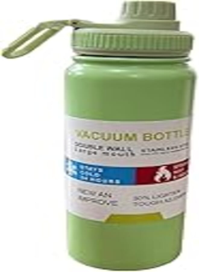 Portable Water Bottles Double Layer Solid Steel 800ml Sports Fitness Bottle Large Capacity Cold Insulation Water Cup Car Water Cup Travel Outdoor BPA Free (Mint Green)