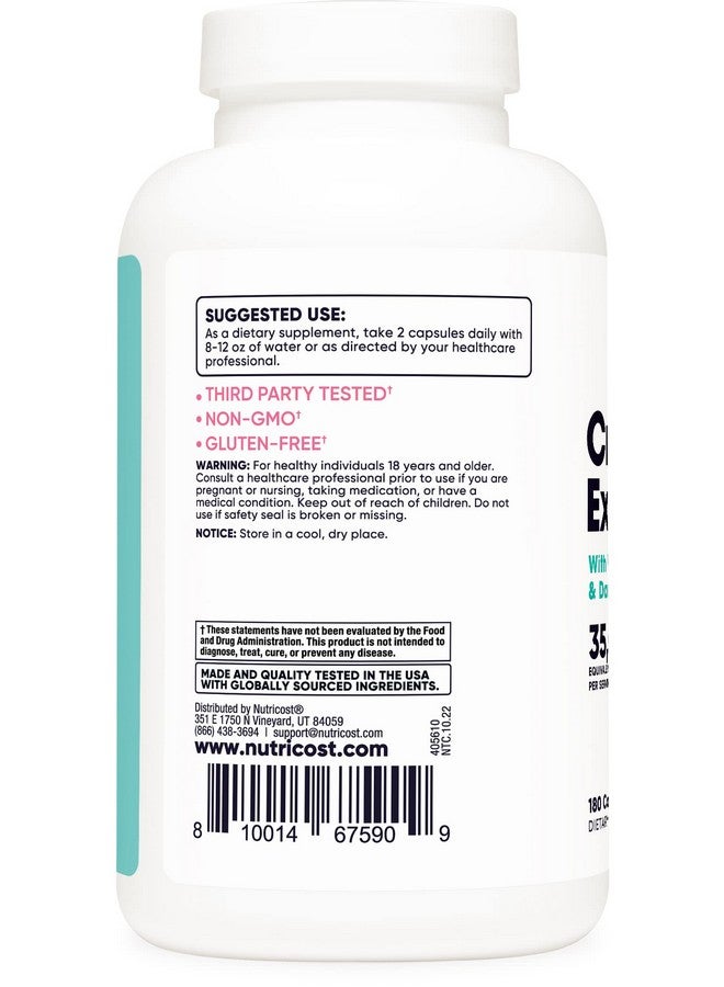Nutricost Cranberry Extract For Women (35000Mg Equivalent)180 Capsules With Vitamin C Uva Ursi & Dandelion Root Extract Nongmo & Gluten Free Health Supplement - Image 4