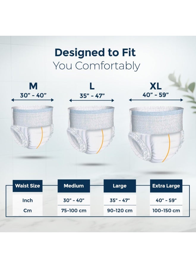 Karein Premium Adult Diaper Pant XL Size, Extra Large, Waist (100-150 cm 40"-59"), 20 Unit, Long Protection Hour, Unisex, Quick & Even Absorption, Leakproof, Odour Control, Wetness Indicator - Image 4