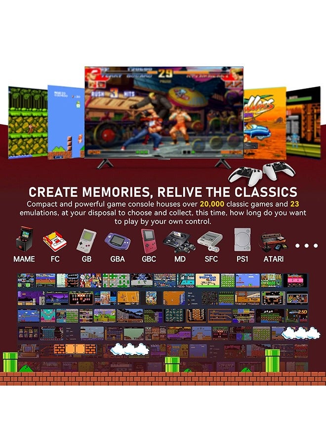 New Retro Game Console, Nostalgia Gaming Stick, Classic Video Games with 4K HDMI, 20,000+ Games and 19 Emulators, Upgraded Dual 2.4G Wireless Controllers 64GB - Image 3