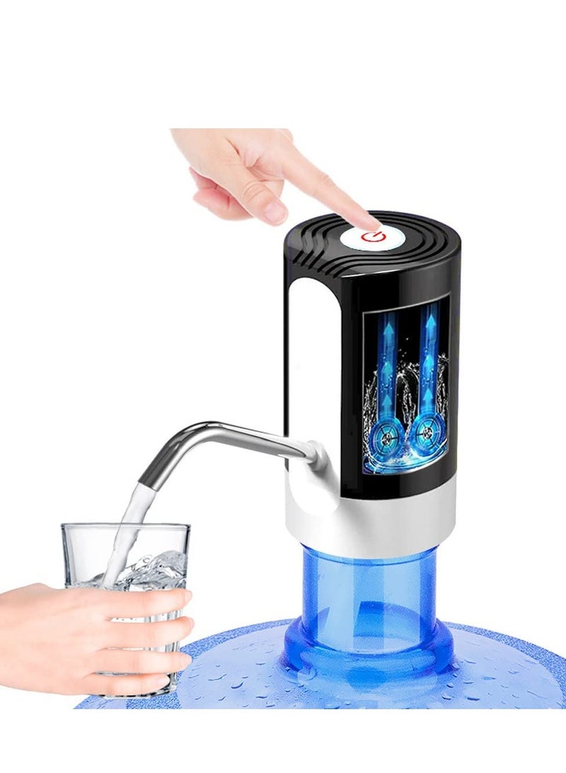 Excefore Automatic Electric Water Bottle Pump Dispenser for 5-Gallon Bottles with USB Charging and Storage Bag (Black)  - Image 1