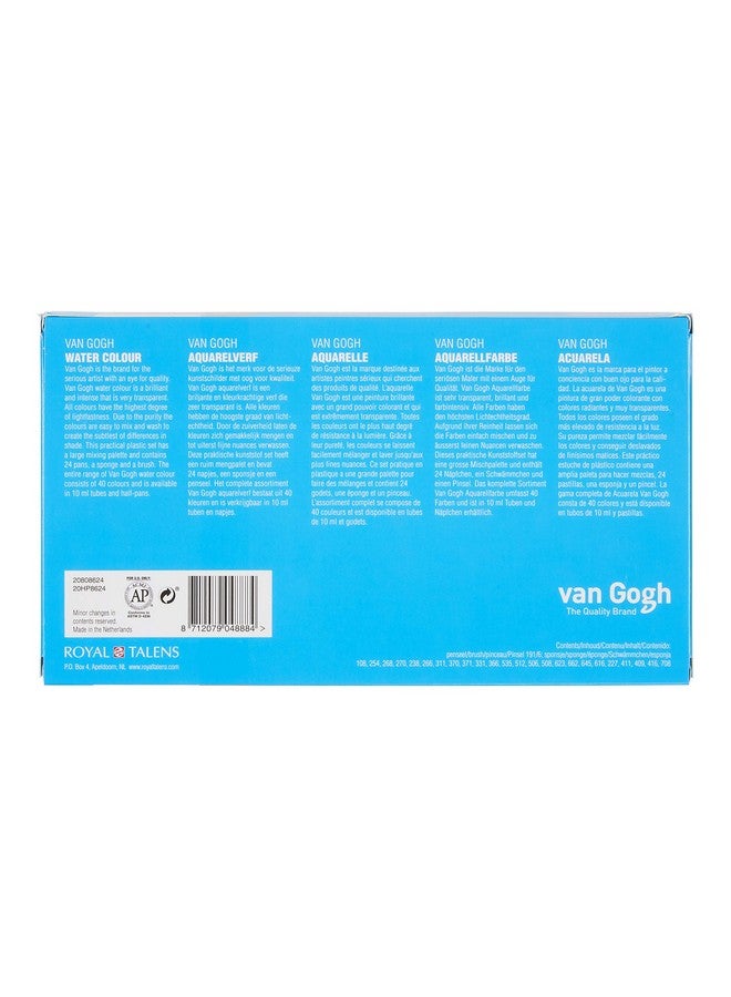 Van Gogh Watercolor Paint Set Plastic Pocketbox 24Half Pan General Selection - Image 3