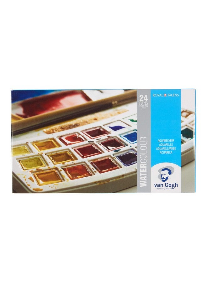 Van Gogh Watercolor Paint Set Plastic Pocketbox 24Half Pan General Selection - Image 1