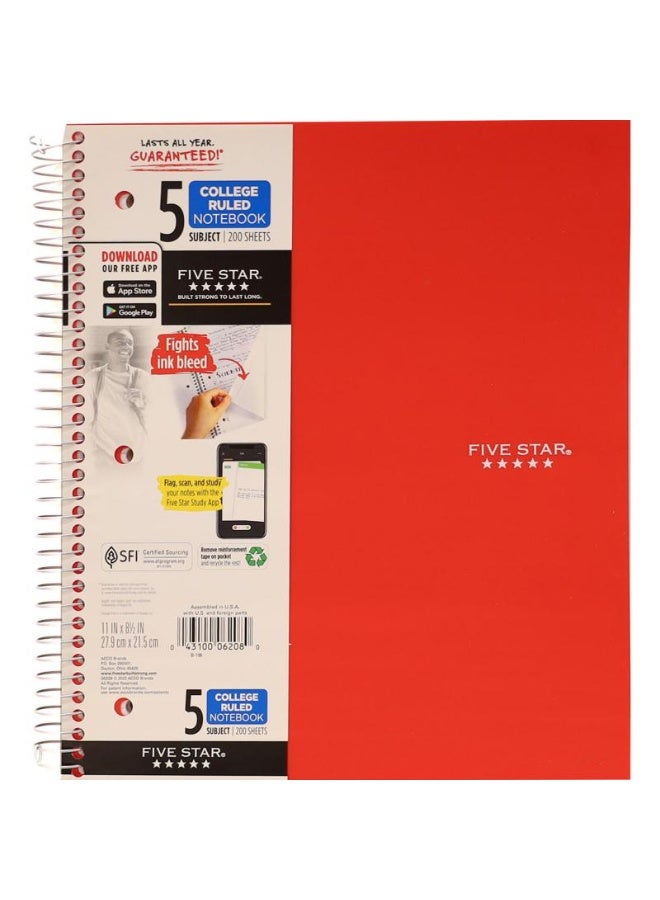 Five Star Notebook 8.5 X 11 in 400 Pages (200 Sheets)