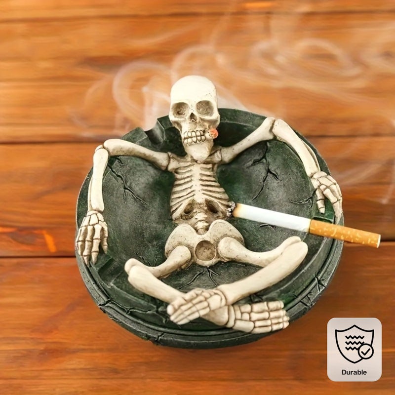 Skull Ashtray For Halloween Decoration Home Tabletop Display - Image 1