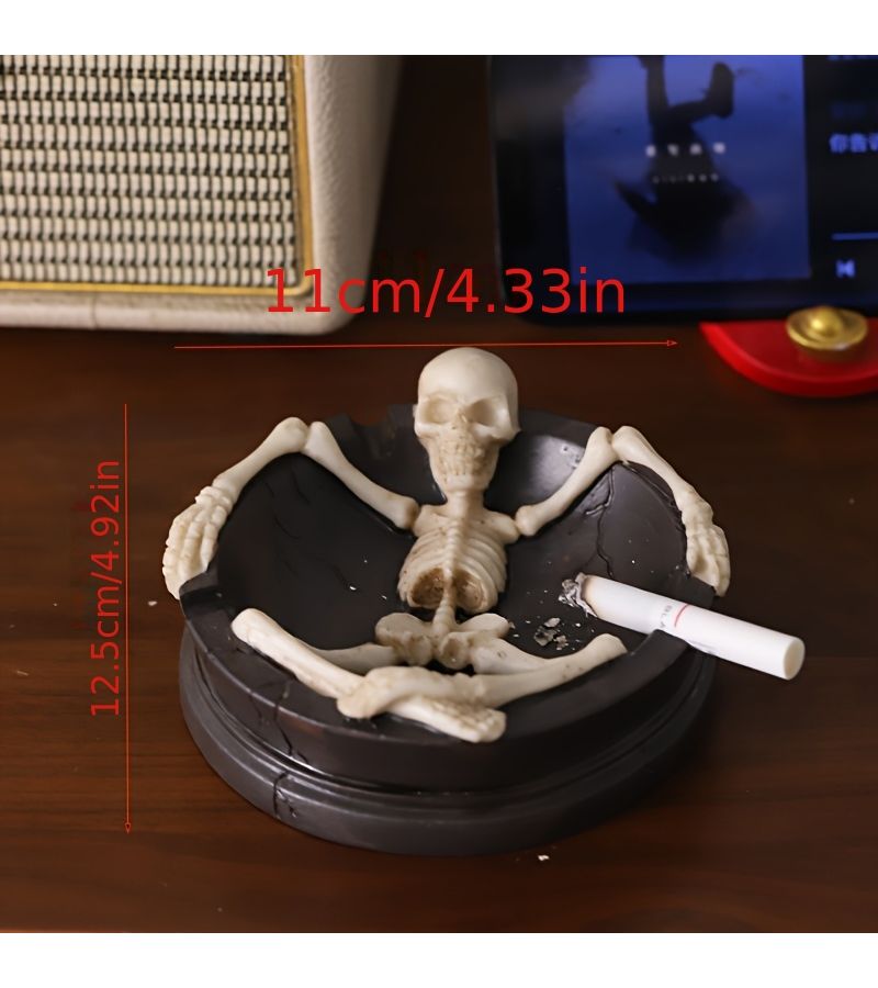 Skull Ashtray For Halloween Decoration Home Tabletop Display - Image 5