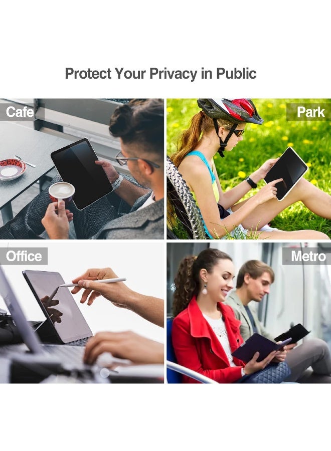 ZOOMEE 4-Way Privacy Screen Protector for iPad (A16) 11th Generation 2025 11 Inch/ 10th 10.9 Inch 2022, 360 Degree Anti-Spy Tempered Glass Film for iPad 11/10 gen 11" 10.9" - Image 5
