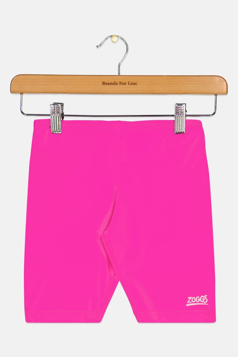 ZOGGS Kids Girl Embroidered Logo Hamilton Swim Shorts, Pink - Image 1