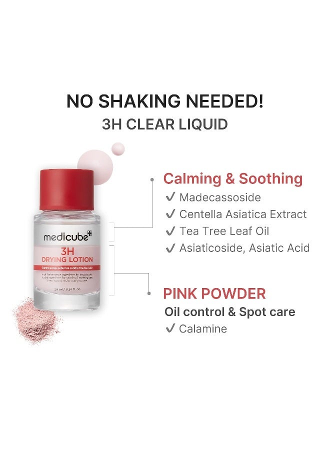 Medicube 3H Overnight Drying Lotion for Targeted Spot Care | Spot Care for Troubled & Oily Skin - Calming Care with Calamine, Centella & Tea Tree, Korean Skincare, 0.67 fl. oz. - Image 4