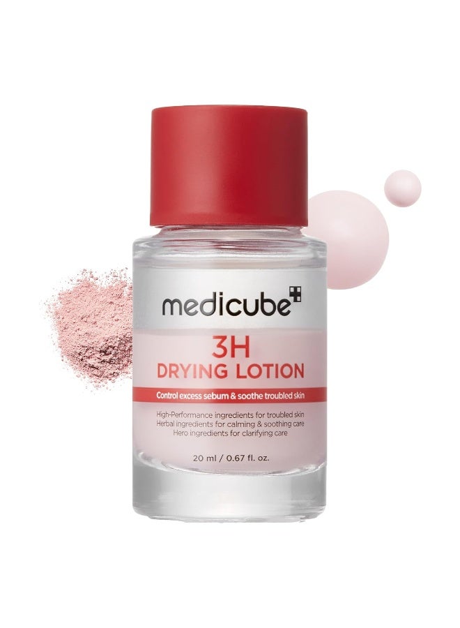 Medicube 3H Overnight Drying Lotion for Targeted Spot Care | Spot Care for Troubled & Oily Skin - Calming Care with Calamine, Centella & Tea Tree, Korean Skincare, 0.67 fl. oz. - Image 1