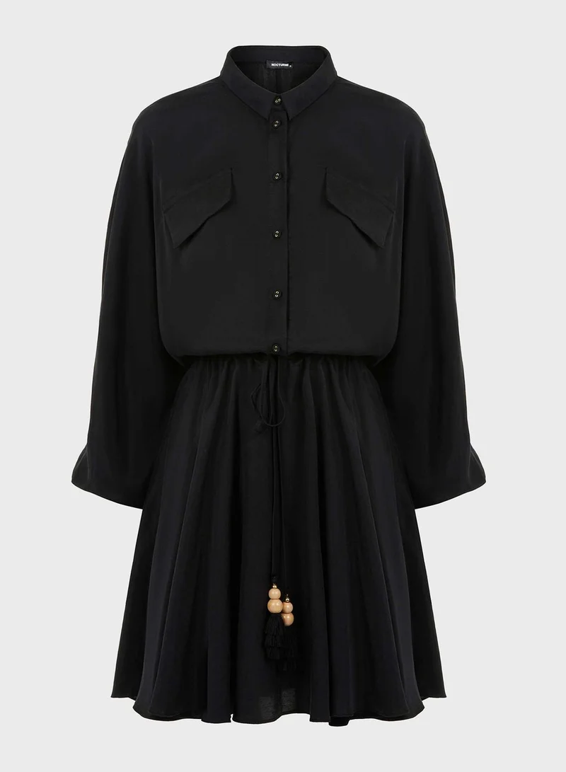 نوكتورن Tassel Detail Shirt Dress
