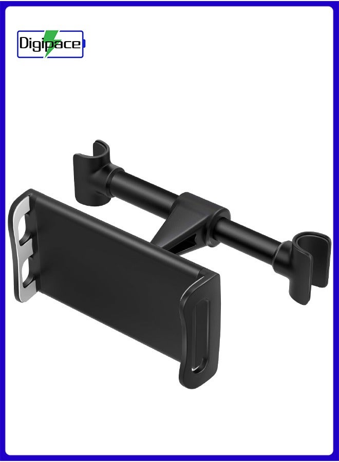 Digipace Headrest Phone/Tablet Car Mount, Adjustable Tablet Holder for 4-12.9" Devices, Fit with iPhone 16/Pro/Pro Max/Plus, iPhone 15/Pro/Plus/Pro Max, iPhone 14 Pro Max/14, iPad Air 4/Mini 6,Black - Image 1