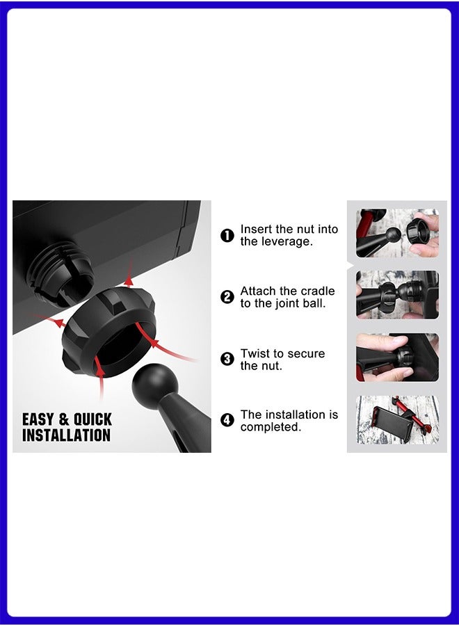 Digipace Headrest Phone/Tablet Car Mount, Adjustable Tablet Holder for 4-12.9" Devices, Fit with iPhone 16/Pro/Pro Max/Plus, iPhone 15/Pro/Plus/Pro Max, iPhone 14 Pro Max/14, iPad Air 4/Mini 6,Black - Image 2