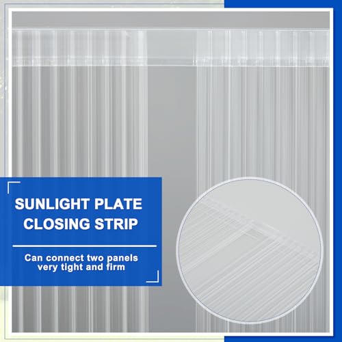 Innconee 30 Pcs Polycarbonate Greenhouse Panels U Connector Profile U Polycarbonate Profile U Channel U End Cap for Twin Wall Greenhouse Panels Prevent Dust, Rain, Fit 6mm or 4mm Panels, 2ft Length - Image 4
