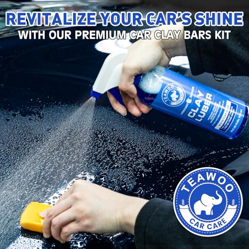 TEAWOO Clay Bars Kit, 6 Clay Bars & 20 PCS Lubricant Tablets, Complete Car Detailing Kit, Spray Bottle, Disposable Gloves and Microfiber Towels for Car Detailing Cleaning - Image 4