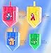 Izzy 'n' Dizzy 4 Pack Fillable Dreidels XLarge 4 x 25 Inch Great for Chocolate Coins and Candy Assorted Colors - Image 4