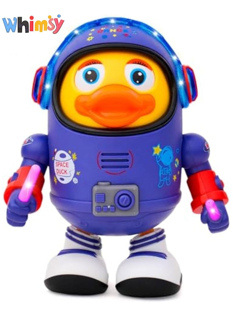 Whimsy  Baby Musical Toy,Dancing Walking Duck,Baby Toy with Music & LED Lights,Crawling Toys 6 to 12 Months Activity Center for Toddlers Learning Educational Development Toy for 1 + Year Old Girl Boy (Space Duck) - Image 1