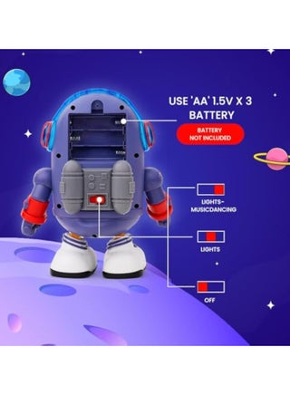 لعبة موسيقية للأطفال، بطة راقصة تمشي، لعبة للأطفال مع موسيقى وأضواء LED، ألعاب الزحف من 6 إلى 12 شهرًا مركز أنشطة للأطفال الصغار لعبة تعليمية لتنمية المهارات للأطفال من عمر سنة واحدة فما فوق (البطة الفضائية) - view 5