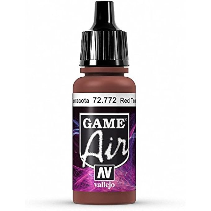 GAME AIR 772-17ML RED TERRACOTTA ACRYLIC PAINT FOR AIRBRUSH HOBBY COLOR FOR MODELS AND MINIATURE SHADE IDEAL FOR WAR HAMMER AND FANTASY MINIATURE PROJECTS