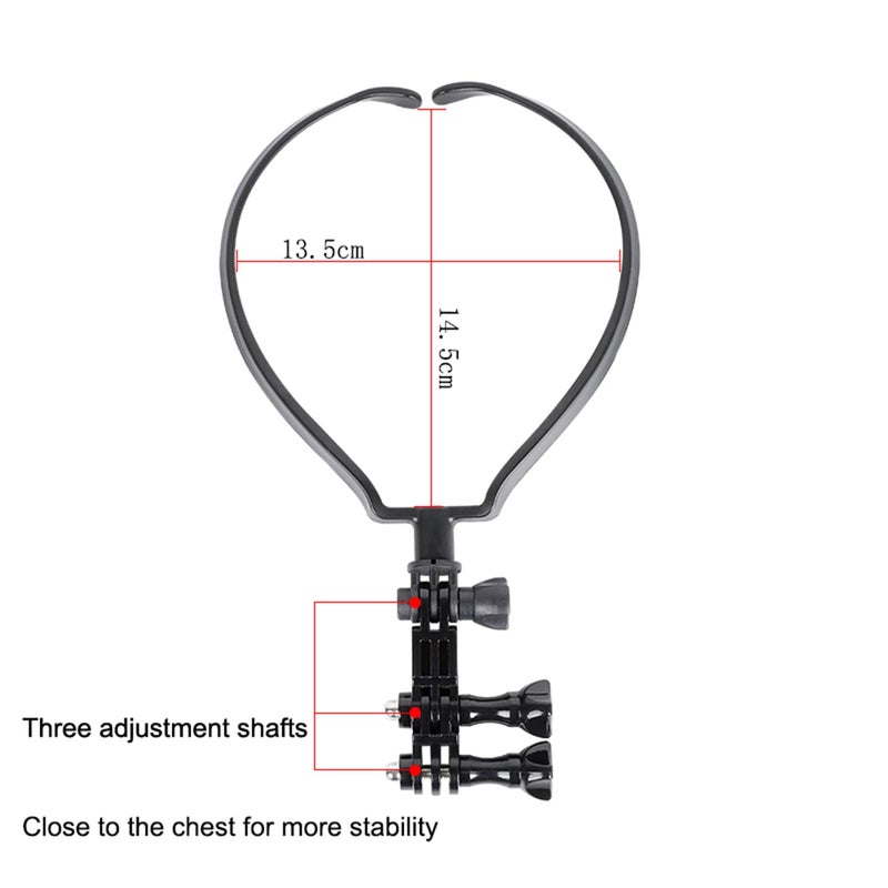 PELLKING Neck Mount Holder Compatible with DJI Pocket 2 and DJI Osmo Pocket 1, with Frame Extension Arm POV Chest Holder Acceeories for First-View Shooting - Image 5
