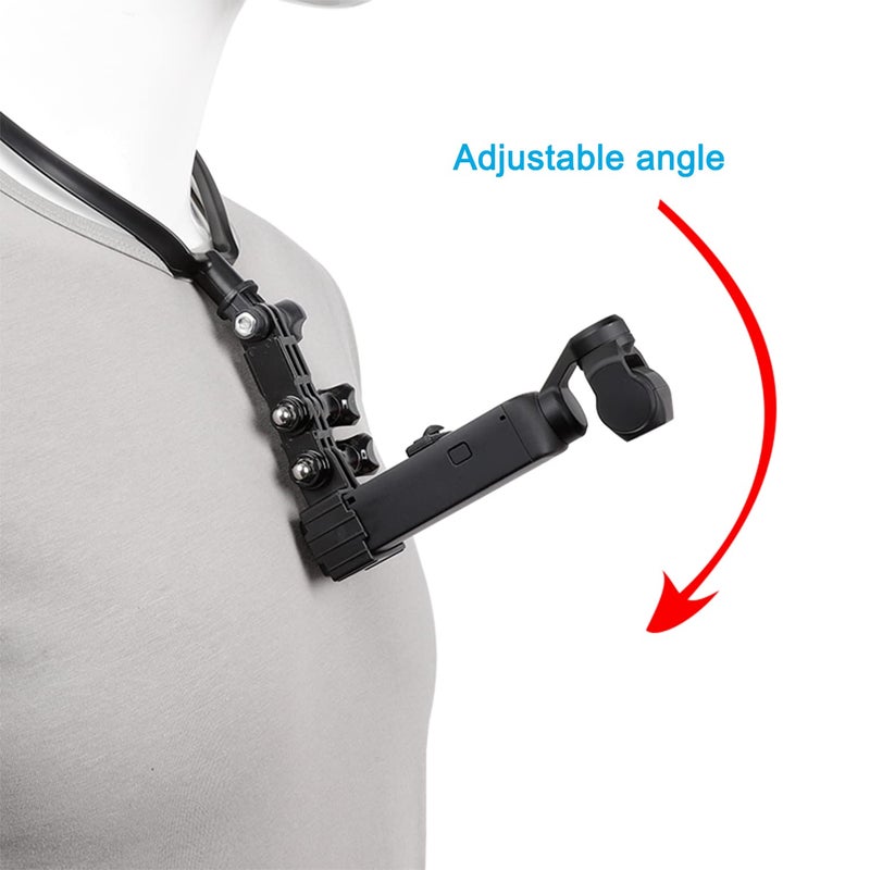 PELLKING Neck Mount Holder Compatible with DJI Pocket 2 and DJI Osmo Pocket 1, with Frame Extension Arm POV Chest Holder Acceeories for First-View Shooting - Image 3