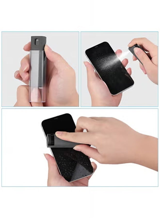 Taimi 4-Pcs All-in-One Touchscreen Cleaner, Spray and Built-in Microfiber Cloth with Clear Protective Case, Screen Cleaner for All Phones, Laptop and Tablet - Black/Pink - Image 5