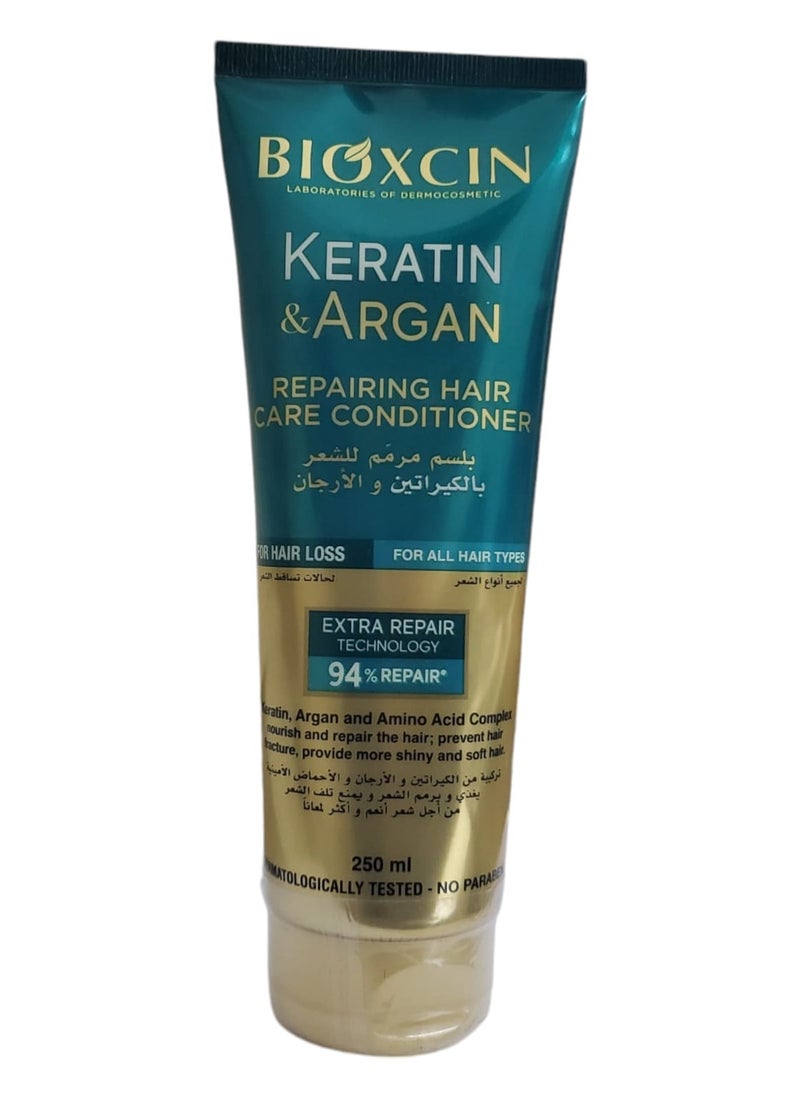 BIOXCIN - Keratin & Argan Repairing Hair Care Conditioner 250ml - Image 1