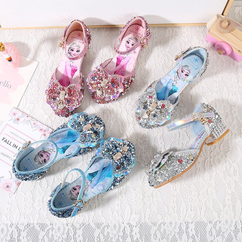 Girls' Sandals Summer Fashion Baby Princess Children'S Casual Soft-Soled Crystal Shoes Little Girl High Heels Princess Style - Image 5
