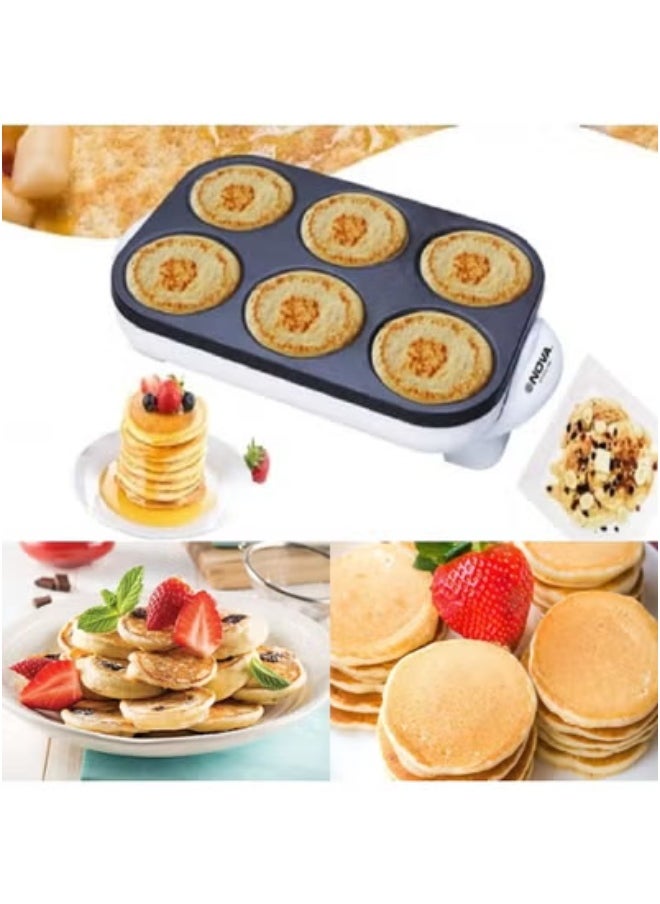 NOVA Nova 172CM6 Electric Crepe & Pancake Maker – 1000W Non-Stick Breakfast Appliance with 270° Fast Heating, Heat-Resistant Handles & Metal Pedestal | Multi-Function Cooking Plate with 6-Piece Tool Set | Easy to Clean, Safe to Use – 220-240V Kitchen Gadget  - Image 2