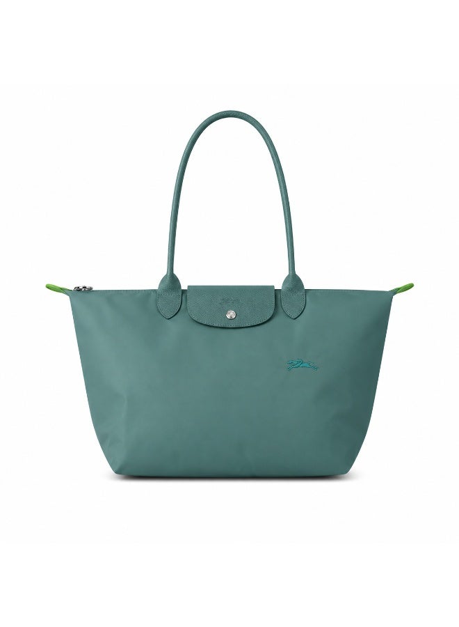 Longchamp Le Pliage 70th Anniversary Eco Edition Large Foldable Tote Bag - Sage Green - Image 1