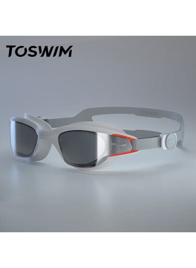 Toswim Large Frame Coated Swimming Goggles For Men And Women, Waterproof Anti-fog Hd Swimming Gl, Ice Frost Sea - Image 1