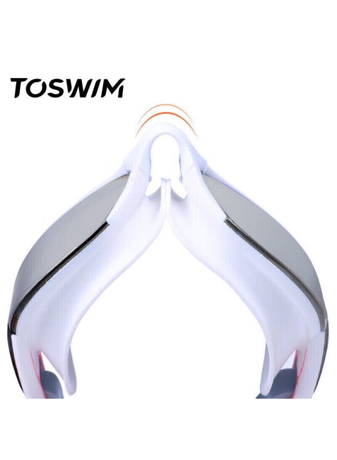 Toswim Large Frame Coated Swimming Goggles For Men And Women, Waterproof Anti-fog Hd Swimming Gl, Ice Frost Sea - Image 4
