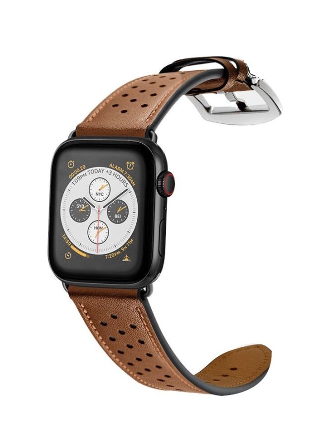 NIBEMINENT Replacement Band For Apple Watch Series 1/2/3/4 40/38 mm Brown