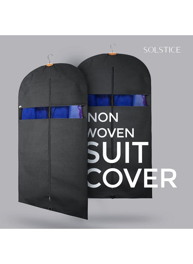 Solstice SOLSTICE Suit Cover Big Size with Zip of (40 x 24 inch) | Suit, Coat, Blazer, Jacket Cover (Pack of 5)(Black), Non Woven  - Image 3