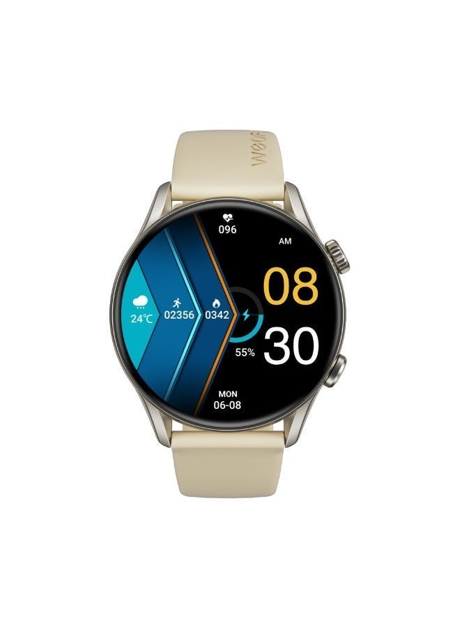 Weofly Spirit 2 Smart Watch with HD Touch Screen, Fitness Tracker, and IP68 Waterproofing - Gold - Image 1