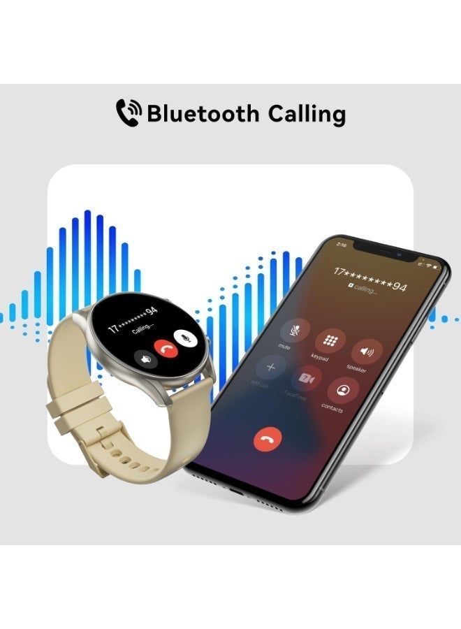 Weofly Spirit 2 Smart Watch with HD Touch Screen, Fitness Tracker, and IP68 Waterproofing - Gold - Image 5